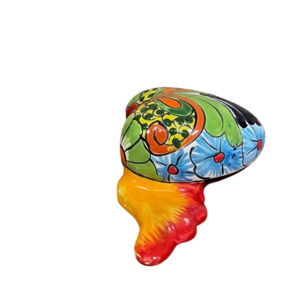 NWT Talavera Ceramic Clay Flying Heart With Wings Colorful Hand Crafted Mexico - Picture 12 of 16
